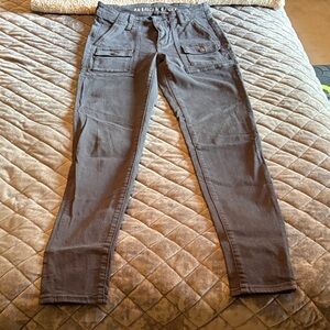 American Eagle Outfitters  Charcoal Cargo Pants. 4L
